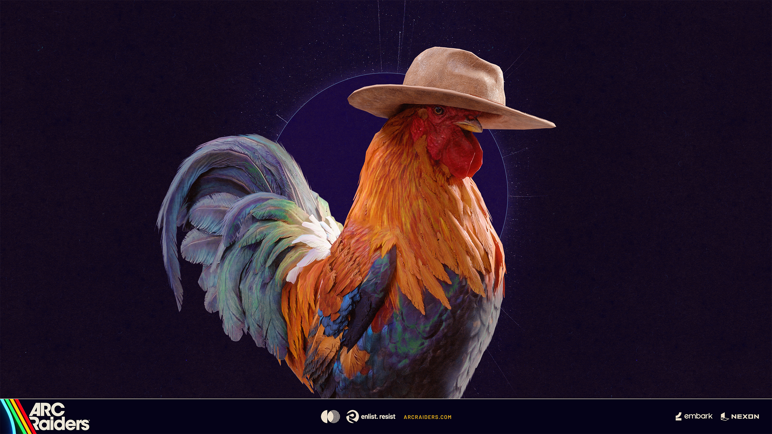Scrappy with a cowboy hat
